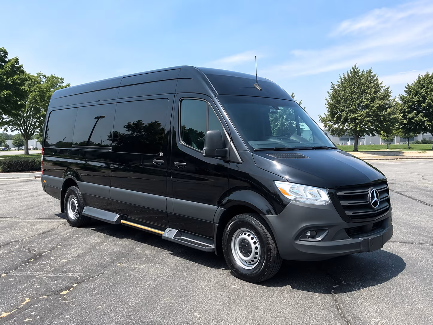 warehouse distribution center and industrial park sprinter van shuttles in dayton